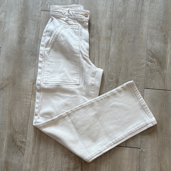 Wilfred Pants - Aritzia Wilfred Free Modern Utility Pants Birch Colour Size 00 24x29